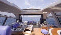 Motor yacht LULU -  Main Deck Salon looking Aft
